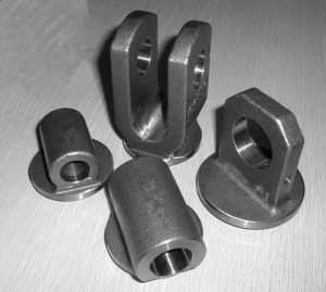 SMI hydraulic cylinder rod end components multiple configurations cast steel — clevis, eye and adaptor types to customer specification