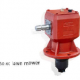 SMI 50-60 hp rotary lawn mower gearbox heavy-duty circular flange mount configuration — right-angle drive for higher power mowing applications