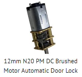 12mm N20 PM DC Brushed Motor Automatic Door Lock