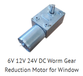 6V 12V 24V DC Worm Gear Reduction Motor for Window Opener