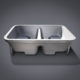SMI sow mold dual chamber rounded profile top view showing chamber geometry - to customer capacity and dimension specification