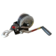 Compact hand winch with two-way ratchet mechanism and wire rope — custom load rating and cable configuration available