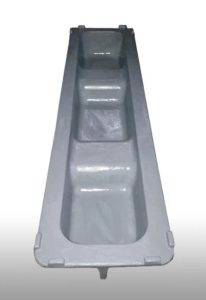 SMI small standard ingot mold three cavity long form with protective coating finish — 7 to 9kg aluminium ingot casting to customer specification